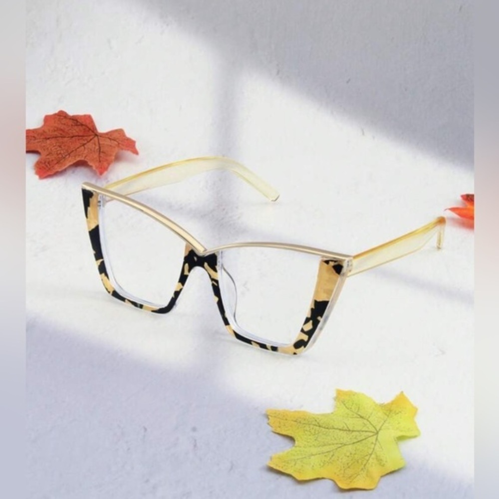 ✨NEW Stylish Leopard Print Cat-Eye Glasses - Picture 3 of 5